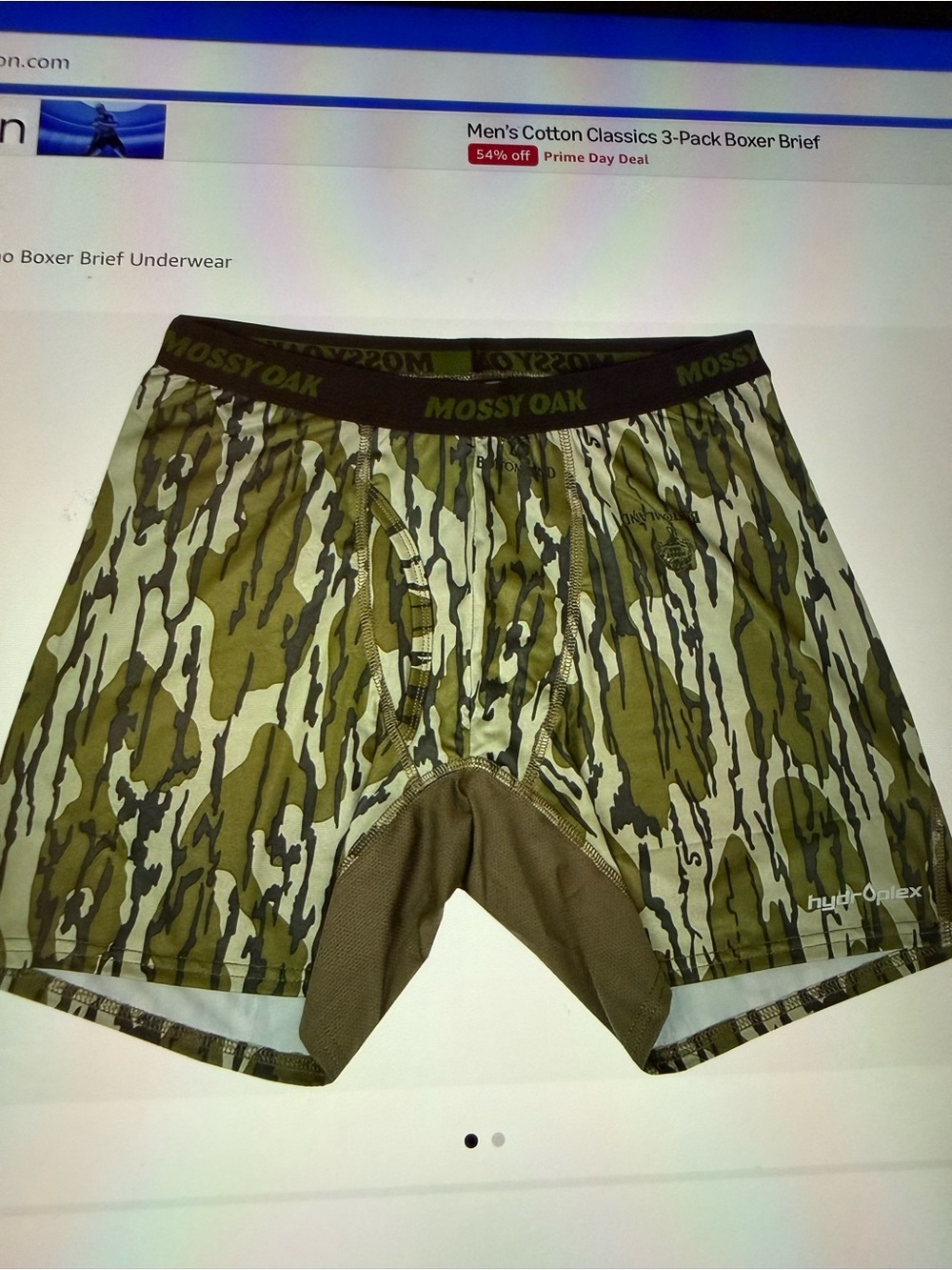 Mossy Oak Camo Boxer Briefs in Olive, Brown and Khaki